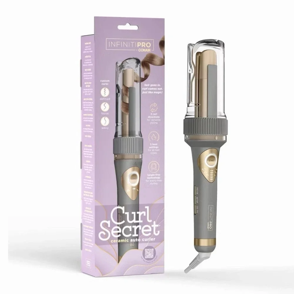 INFINITIPRO CONAIR Curl Secret Ceramic Auto Curling Iron 1 1/4 inch Barrel